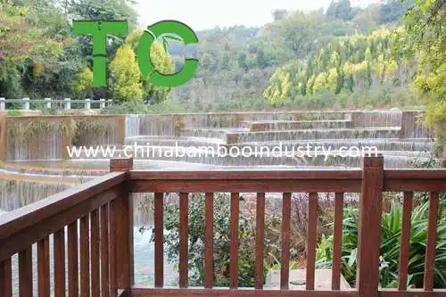 Customized Outdoor Strand Woven Bamboo Railing Fencing Bamboo Railing Panel