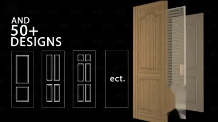 Jhk Bambuslaminat-Innentür aus unlackiertem Holzfurnier