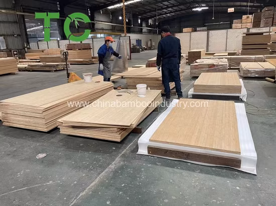 China karbonisierte horizontale 30-mm-Kantenmaserung, künstliche dekorative Marine-Sperrholz-Bambusplatte